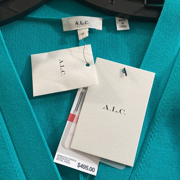 A.L.C. Knit Nate Button down puff sleeve dress XS - Picture 6 of 9